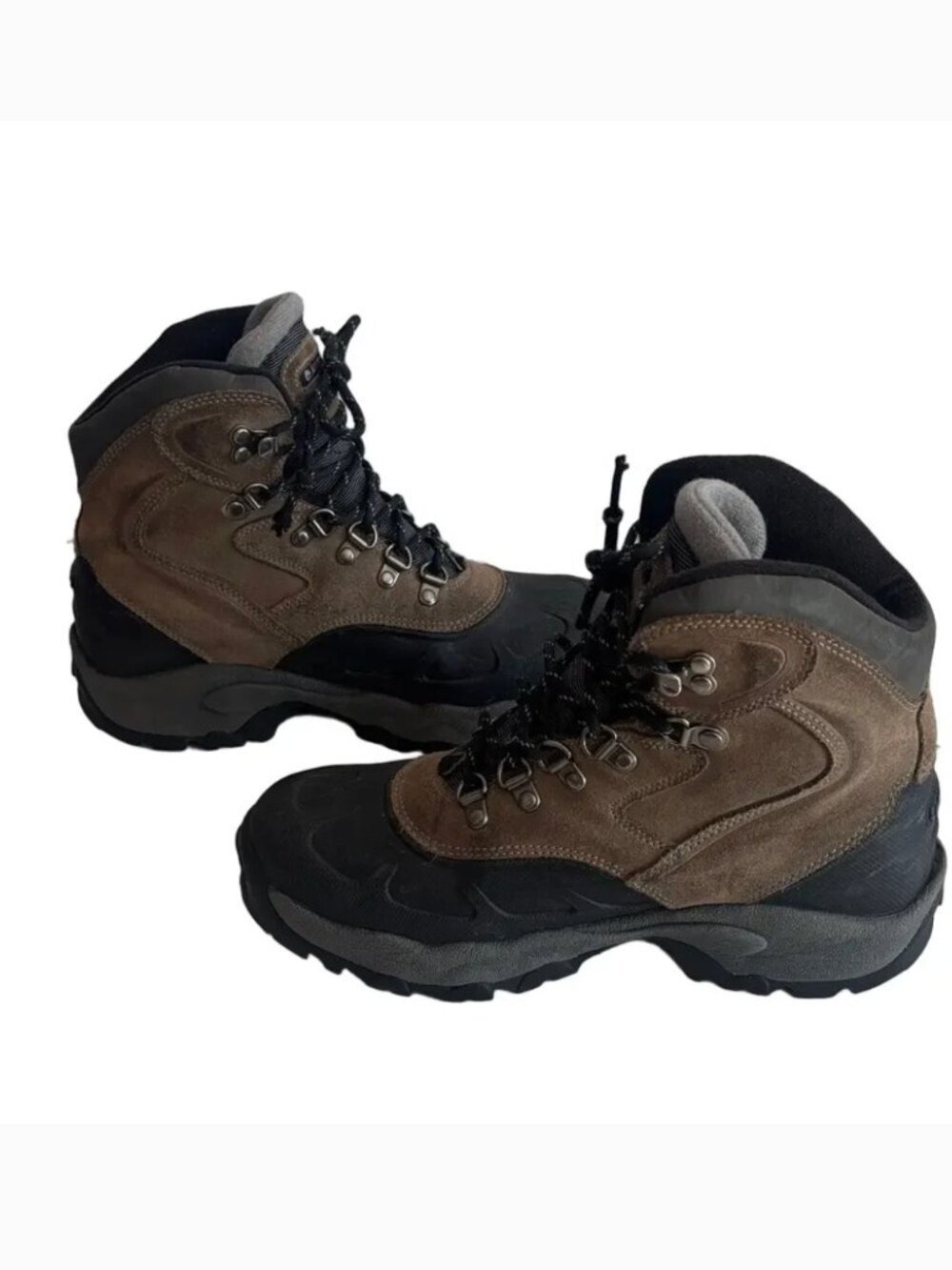 HI-TEC Women's Brown and Black Igloo Waterproof Insulated Winter Snow Boots 8.5